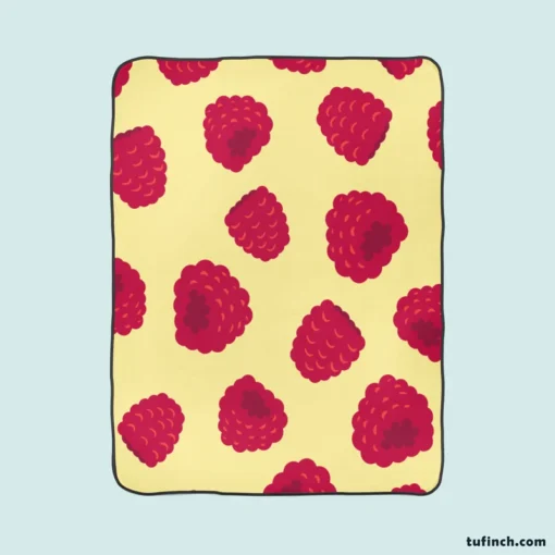 Hand Painted Raspberry Fleece Blanket 1