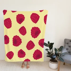 Hand Painted Raspberry Fleece Blanket