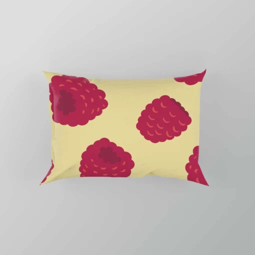 Hand Painted Raspberry Pillow Case