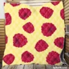 Hand Painted Raspberry Quilt Blanket