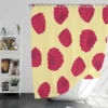 Hand Painted Raspberry Shower Curtain