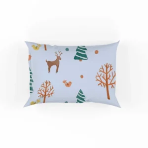 Hand Painted Reindeer Pattern Pillow Case