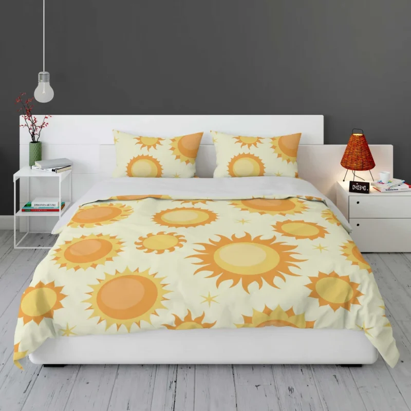 Hand Painted Sun Pattern Bedding Set 1