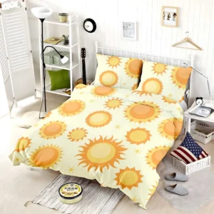 Hand Painted Sun Pattern Bedding Set