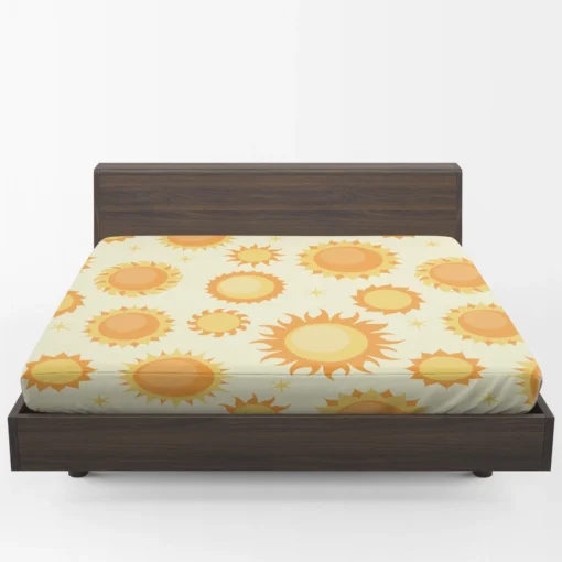 Hand Painted Sun Pattern Fitted Sheet 1