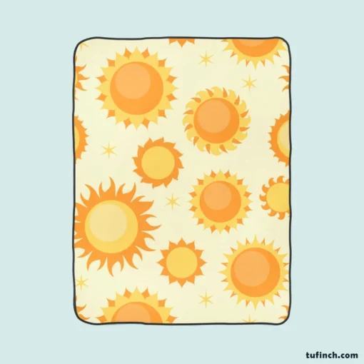 Hand Painted Sun Pattern Fleece Blanket 1