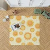 Hand Painted Sun Pattern Rug