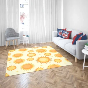 Hand Painted Sun Pattern Rug 2