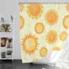 Hand Painted Sun Pattern Shower Curtain