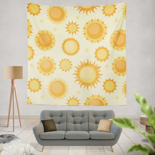 Hand Painted Sun Pattern Wall Tapestry