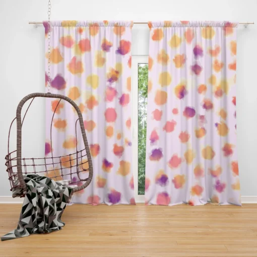 Hand Painted Watercolor Giraffe Design Curtain