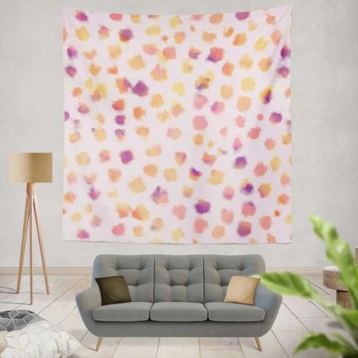 Hand Painted Watercolor Giraffe Design Wall Tapestry