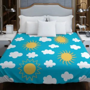 Happy Sunny Day Sun Raised Duvet Cover