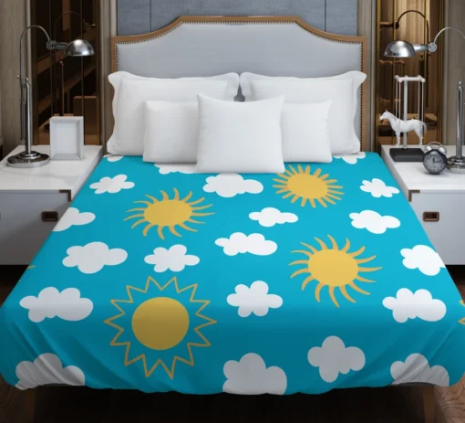 Happy Sunny Day Sun Raised Duvet Cover