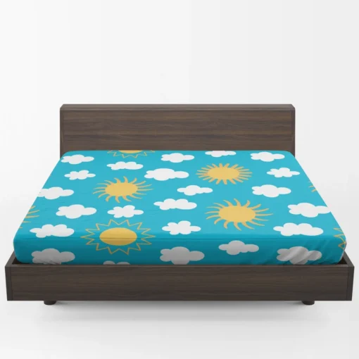 Happy Sunny Day Sun Raised Fitted Sheet 1