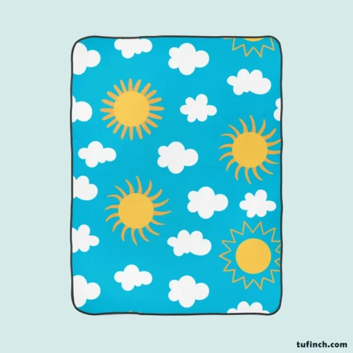 Happy Sunny Day Sun Raised Fleece Blanket 1