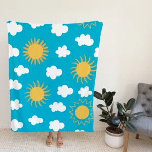 Happy Sunny Day Sun Raised Fleece Blanket