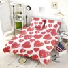 Hatch Red Heart Design Bedding Set