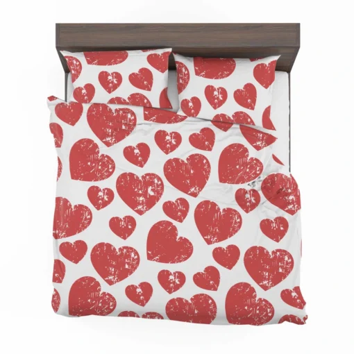 Hatch Red Heart Design Bedding Set 2