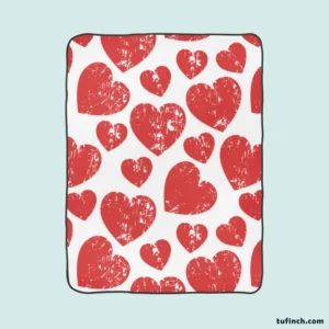 Hatch Red Heart Design Fleece Blanket 1