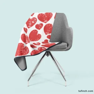 Hatch Red Heart Design Fleece Blanket 2