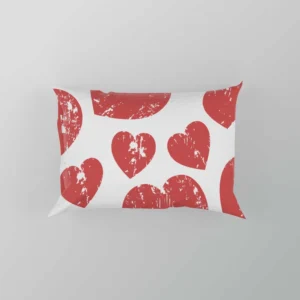 Hatch Red Heart Design Pillow Case