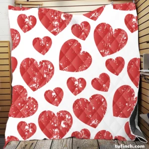 Hatch Red Heart Design Quilt Blanket