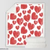 Hatch Red Heart Design Sherpa Fleece Blanket