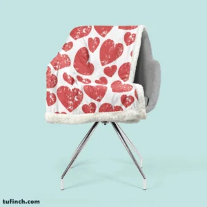 Hatch Red Heart Design Sherpa Fleece Blanket 2