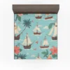 Hawaii Theme Old Tail Ship Fitted Sheet