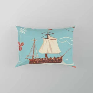 Hawaii Theme Old Tail Ship Pillow Case