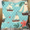 Hawaii Theme Old Tail Ship Quilt Blanket