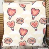 Heart Hot Air Balloon Love Pattern Quilt Blanket