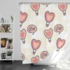 Heart Hot Air Balloon Love Pattern Shower Curtain