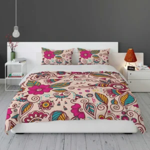 Henna Mehndi Floral Design Bedding Set 1