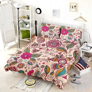 Henna Mehndi Floral Design Bedding Set