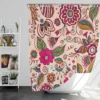 Henna Mehndi Floral Design Shower Curtain