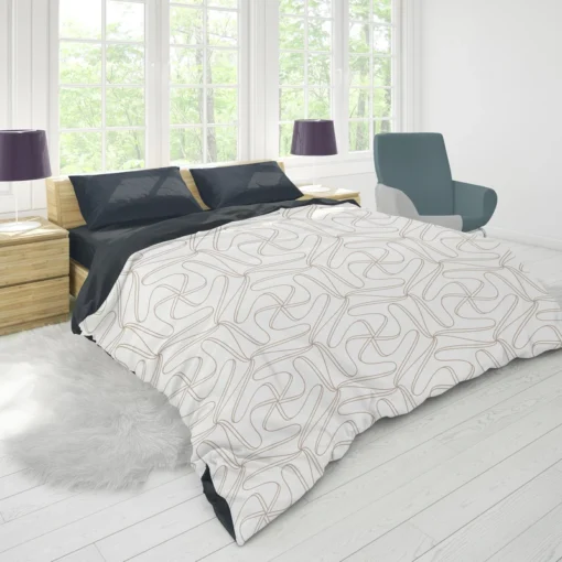 Hexagon Geometric Lines Duvet Cover 1