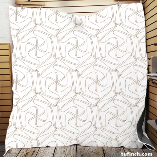 Hexagon Geometric Lines Quilt Blanket