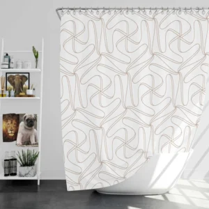 Hexagon Geometric Lines Shower Curtain