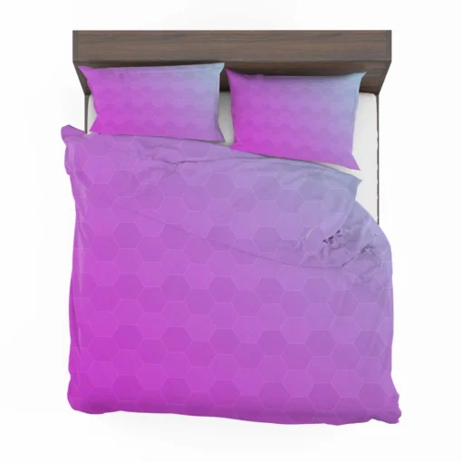 Hexagon Pattern Purple Gradient Bedding Set 2