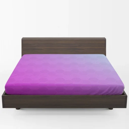 Hexagon Pattern Purple Gradient Fitted Sheet 1