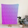 Hexagon Pattern Purple Gradient Fleece Blanket