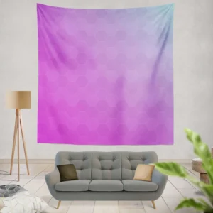 Hexagon Pattern Purple Gradient Wall Tapestry