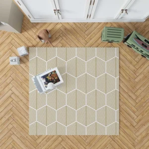 Hexagonal Pattern Abstract Background Rug