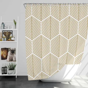 Hexagonal Pattern Abstract Background Shower Curtain