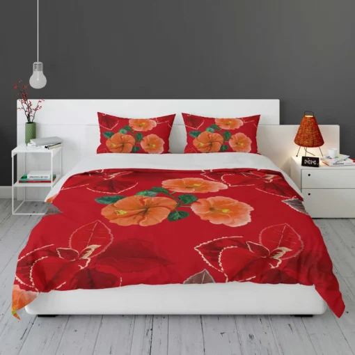 Hibiscus Flowers Pattern Bedding Set 1