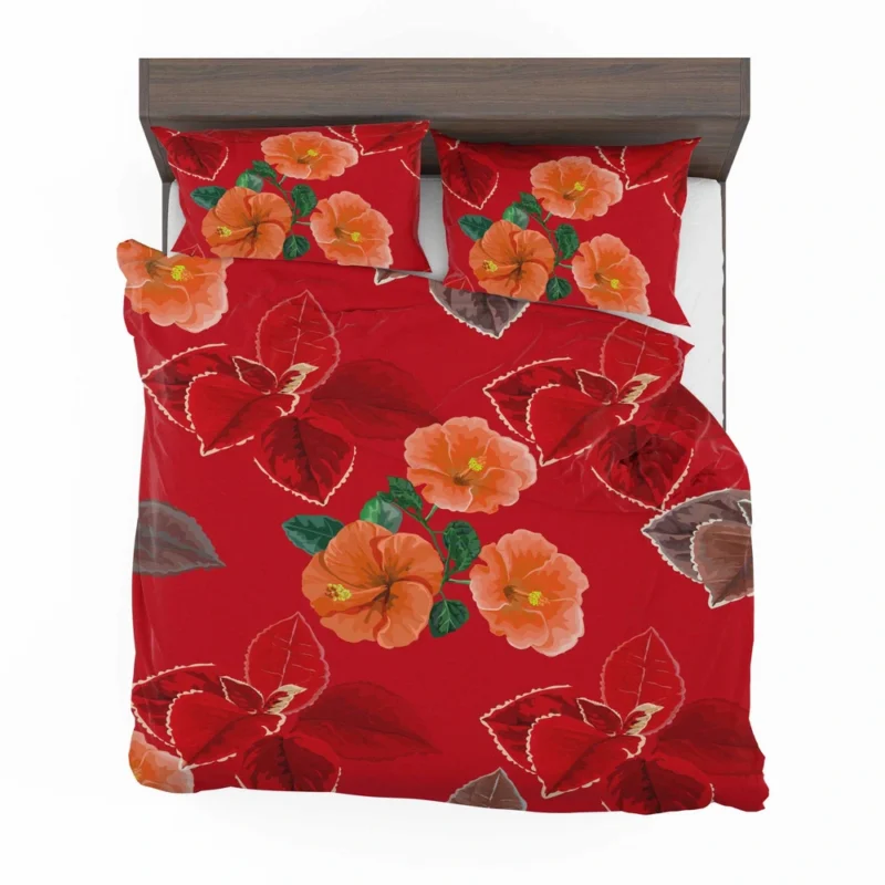 Hibiscus Flowers Pattern Bedding Set 2