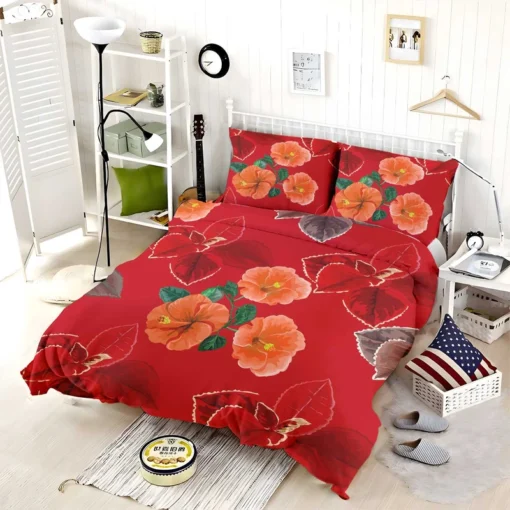 Hibiscus Flowers Pattern Bedding Set