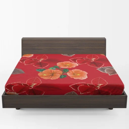 Hibiscus Flowers Pattern Fitted Sheet 1